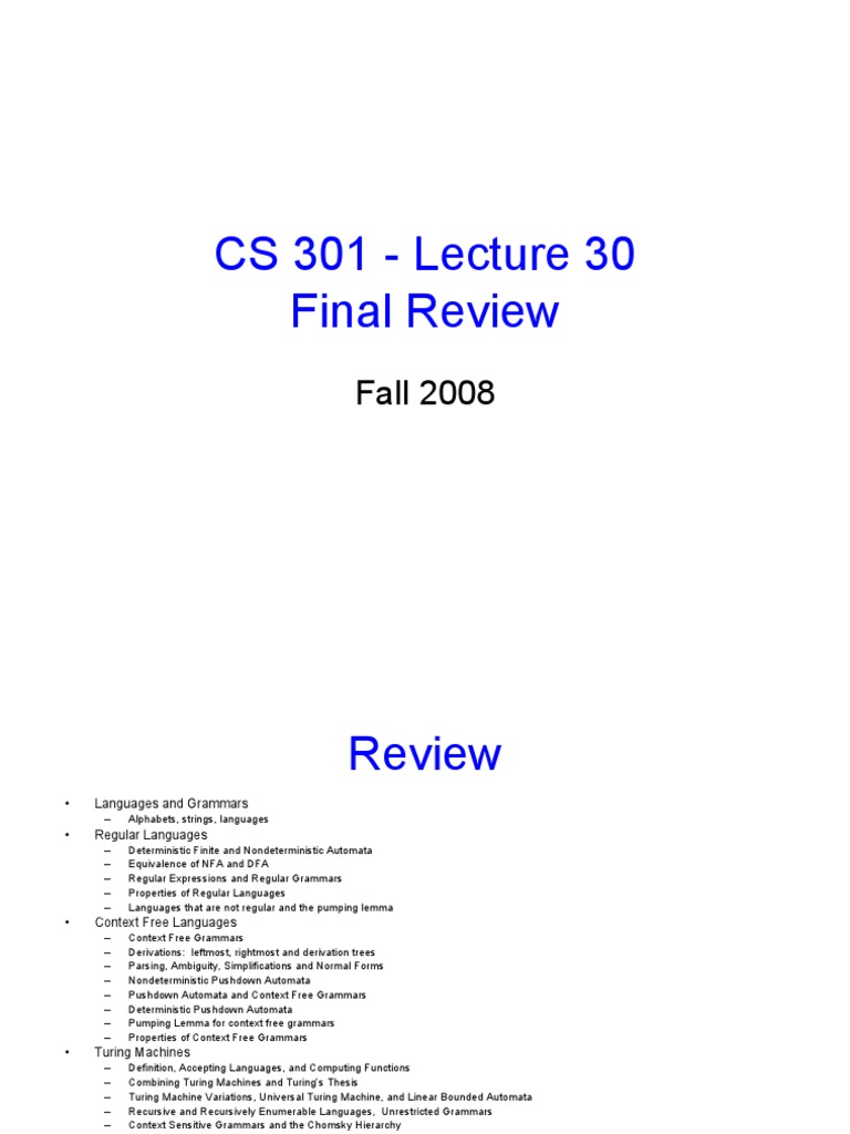 301 Lecture 30 | PDF | Language Arts & Discipline