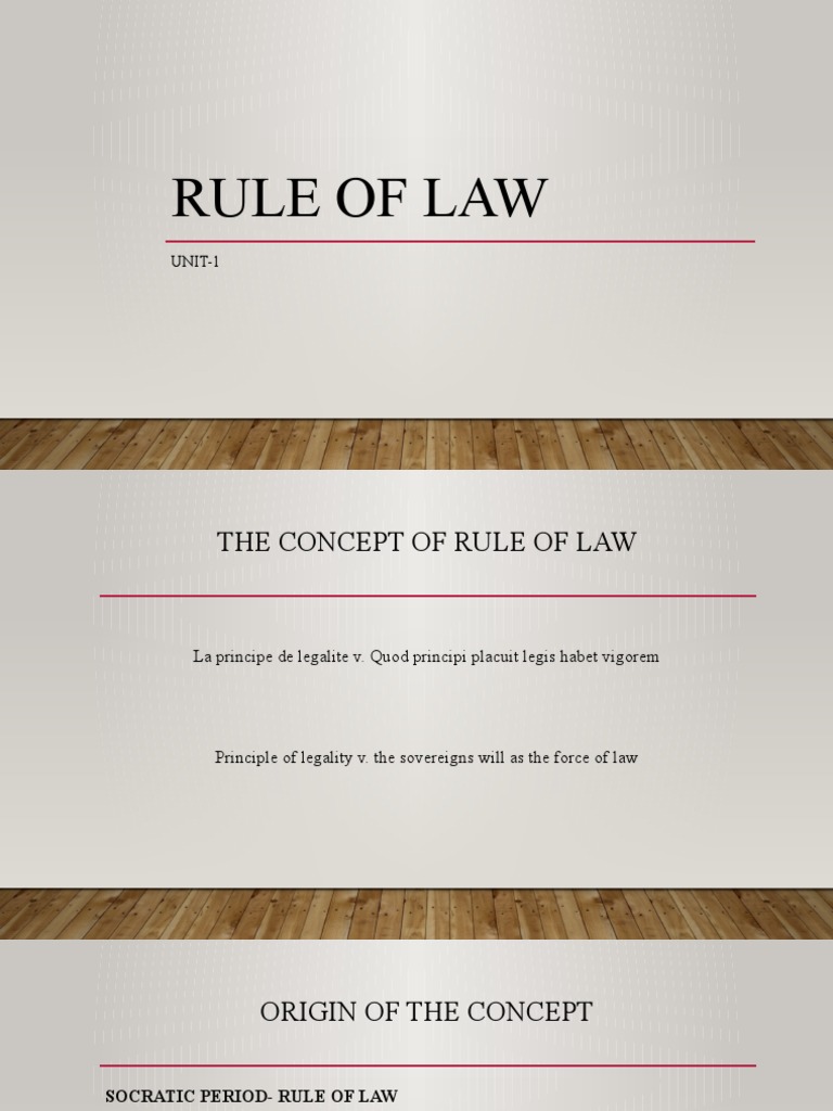 Rule of Law PDF Common Good Rule Of Law