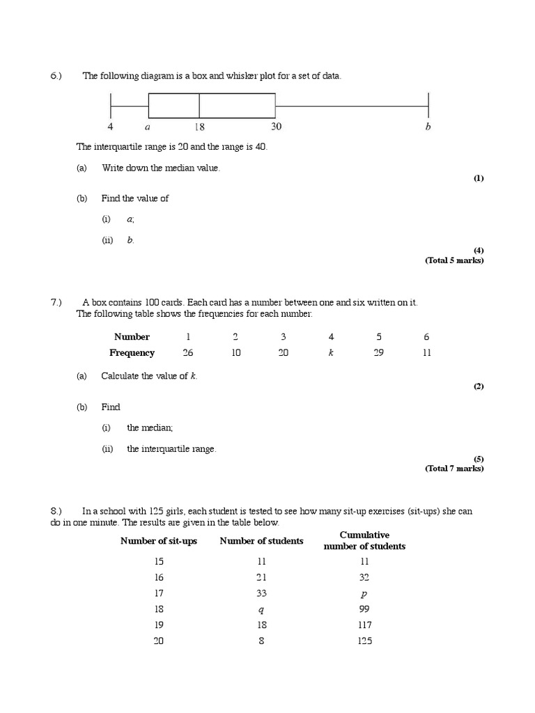 Box and Whisker Plot Analysis | PDF