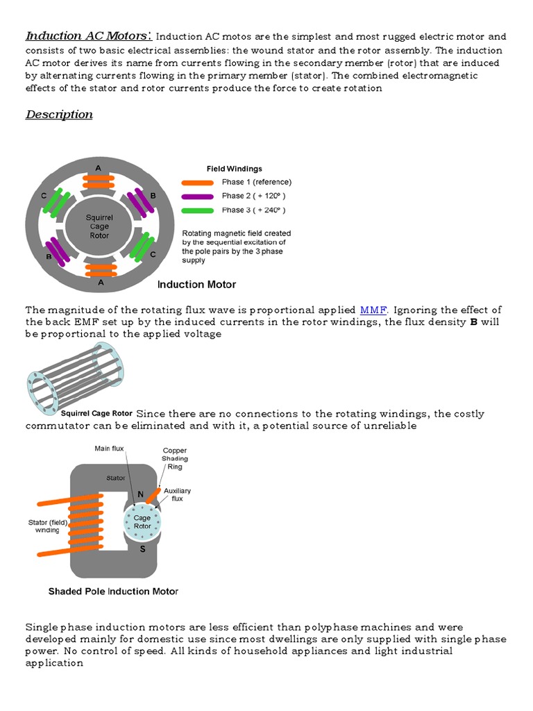 Ac Motor Les4 | PDF | Electric Motor | Electromagnetic Induction