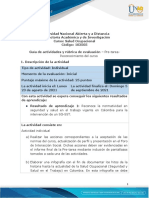 Guía de Actividades y Rúbrica de Evaluación - Pre-Tarea - Reconocimiento Del Curso