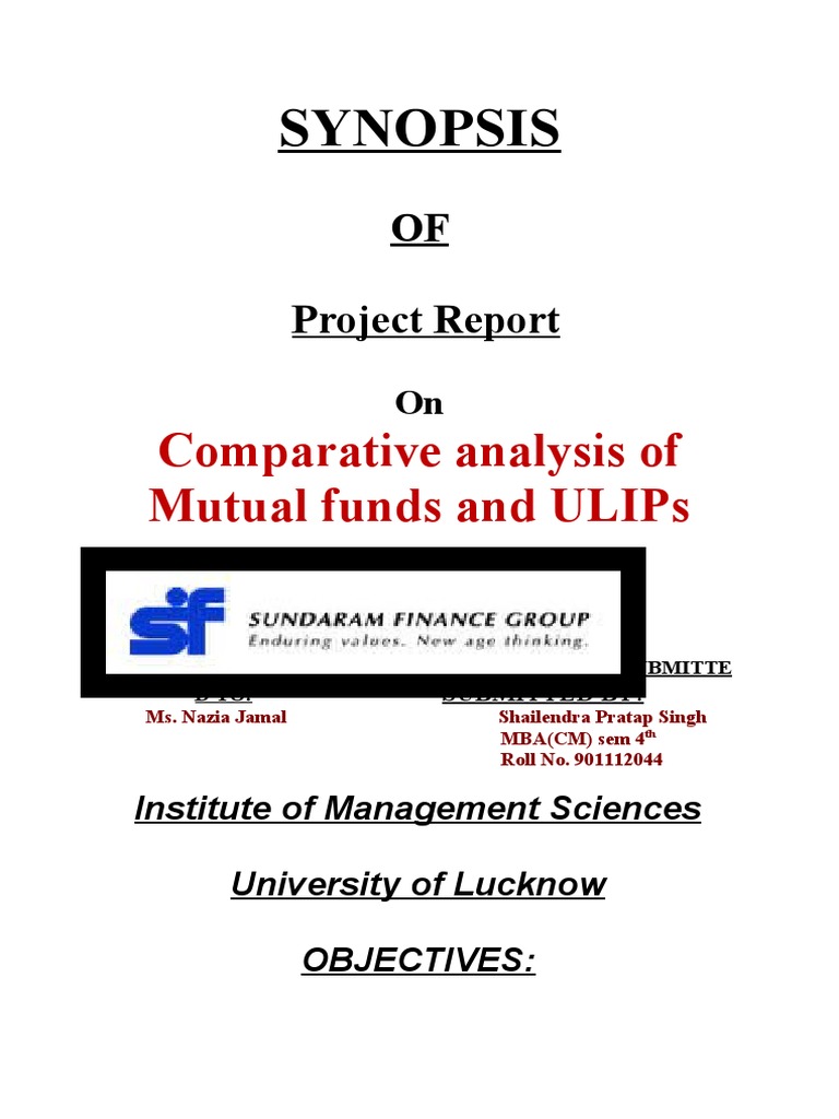 Mutual Funds vs ULIPs: A Comparative Analysis | PDF | Mutual Funds ...