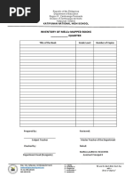 Inventory of Melcs-Mapped Books - QUARTER: Katipunan National High School