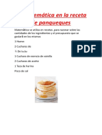 La Matemática en La Receta de Panqueques: Leche