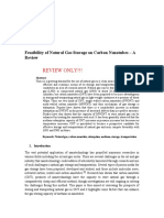 Review Only!!!: Feasibility of Natural Gas Storage On Carbon Nanotubes - A Review