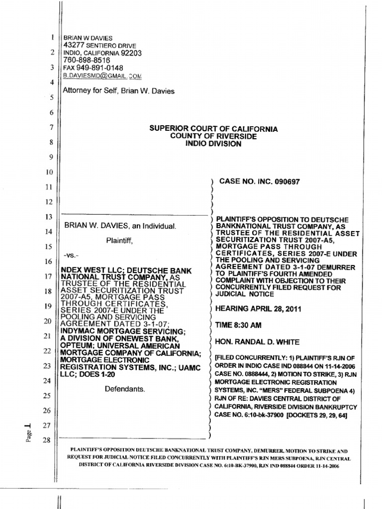 Time To File Demurrer To Amended Complaint Form