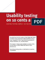 Usability Testing On 10 Cents A Day