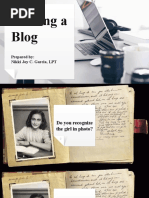 Writing A Blog: Prepared By: Nikki Joy C. Garcia, LPT