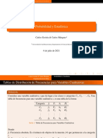 Tablas de distribución de frecuencias para variables cualitativas