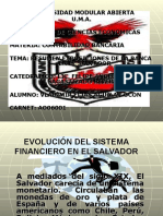 Evolución Del Sistema Financiero en El Salvador