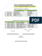 Jadwal Keagamaan