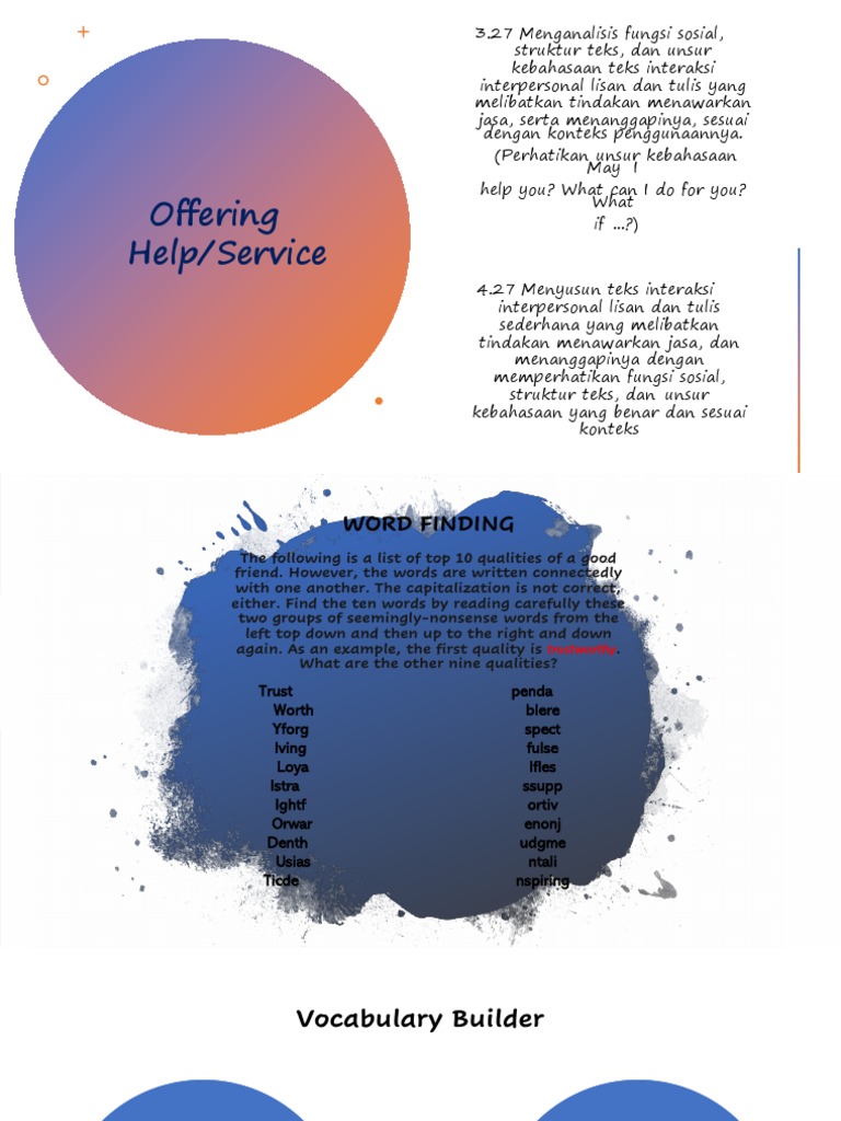 Offering Help and Services Dialogs | PDF