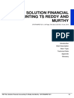 Solution Financial Accounting Ts Reddy and Murthy: Table of Content