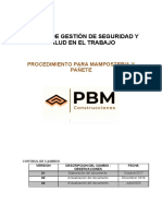 Pbm-Sst-Doc-087 Procedimiento Mamposteria y Pañete