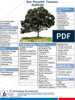List Hama Dan Penyakit Tanaman Durian Bagian 1 Penyakit Durian