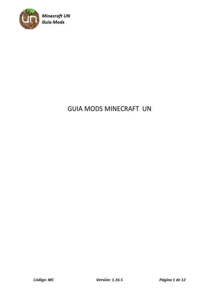 Guía de Mods para Minecraft 1.16.5 | PDF | Minecraft