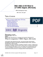 ED350882 1992-12-00 What Is Linguistics? ERIC Digest. (Revised)