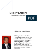 Memory Encoding: Cognitive Psychology Class 7