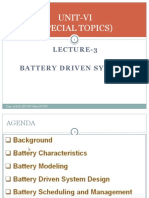 Unit-Vi (Special Topics) : Lecture-3 Battery Driven Systems