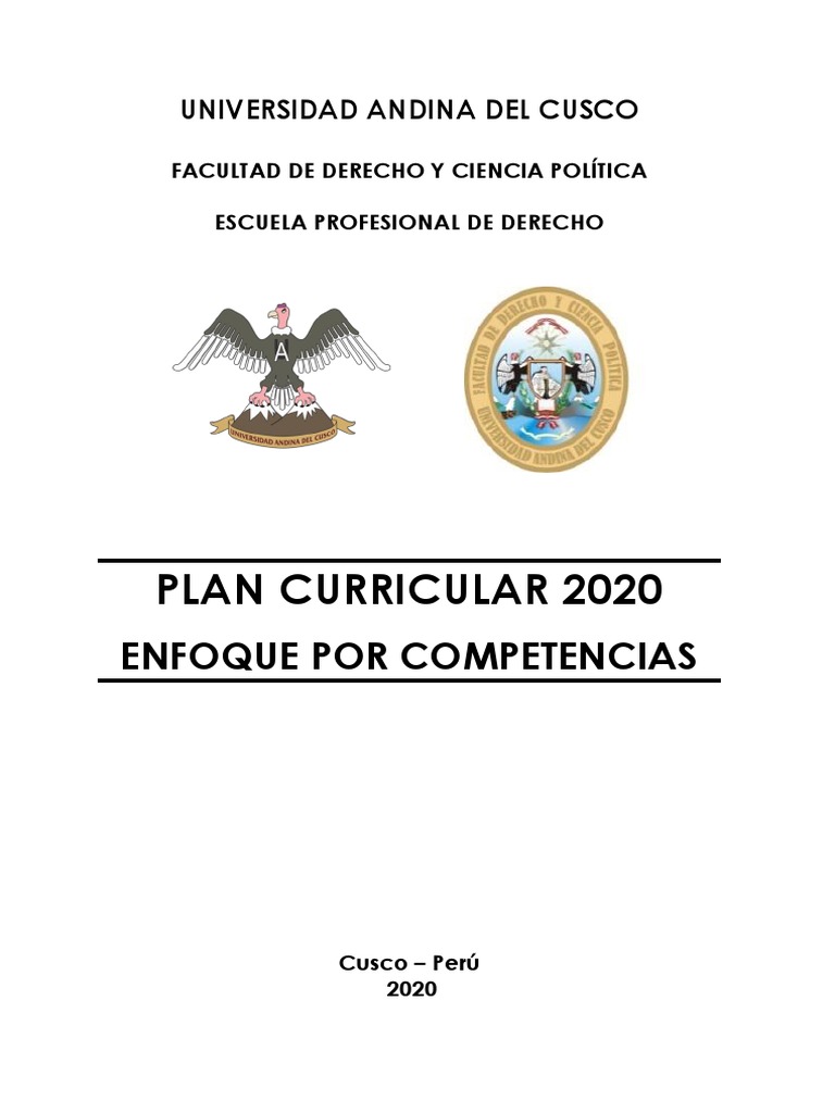 Plan Curricular 2020 E.P. DERECHO | PDF | Plan de estudios | Aprendizaje