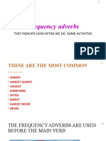 Frequency Adverbs: They Indicate How Often We Do Some Activities