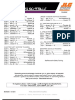 2011 Training Schedule