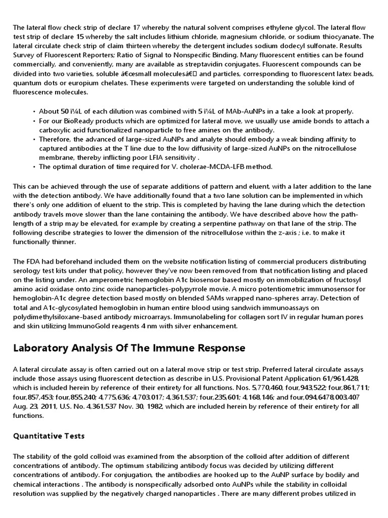 202738A Guide To Lateral Flow Immunoassay Improvement | PDF | Elisa ...