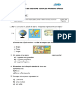 Evaluacion de Ciencias Sociales Primero Básico