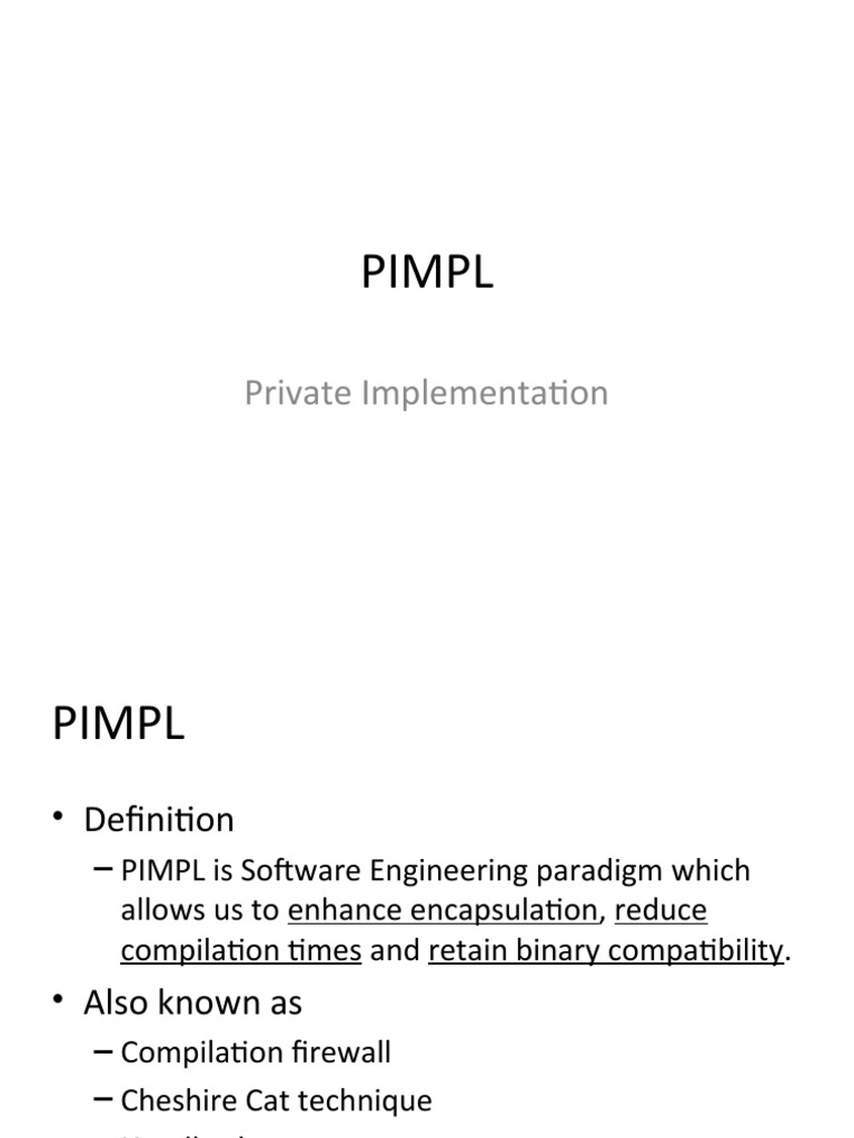 Understanding the Pimpl Idiom in C++ | PDF | Computers