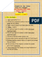 Class VII Lesson-1,2 and 3 Worksheet