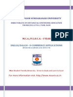 Manonmaniam Sundaranar University: M.C.A./P.G.D.C.A. - I YEAR