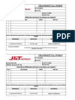 Transmittal form template for Shopee sellers