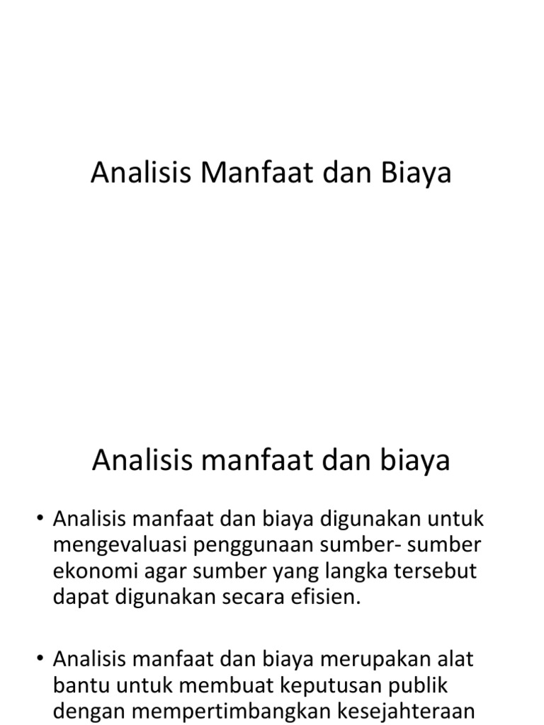 Ekonomi Manajerial Analisis Biaya Manfaat
