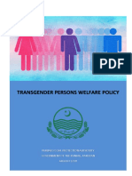 Transgender Persons Welfare Policy: Punjab Social Protection Authority Government of The Punjab, Pakistan AUGUST 2018