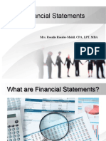 Financial Statements: Mrs. Rosalie Rosales-Makil, CPA, LPT, MBA