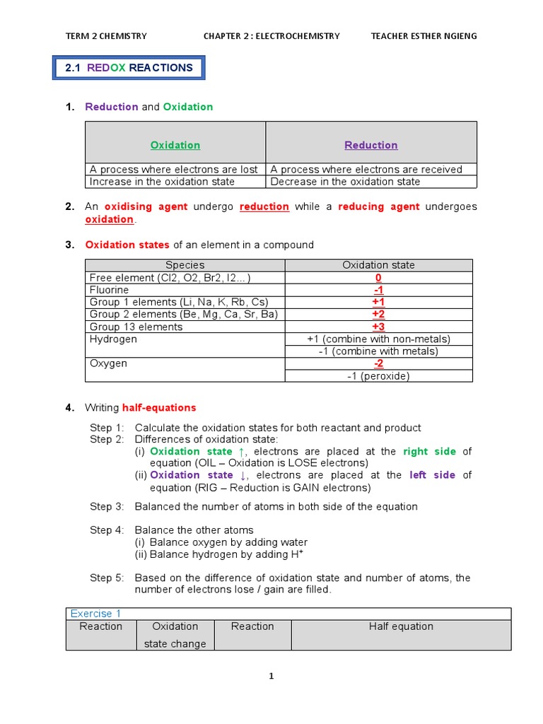Electrochemistry Concepts and Calculations | PDF | Electrochemistry | Redox