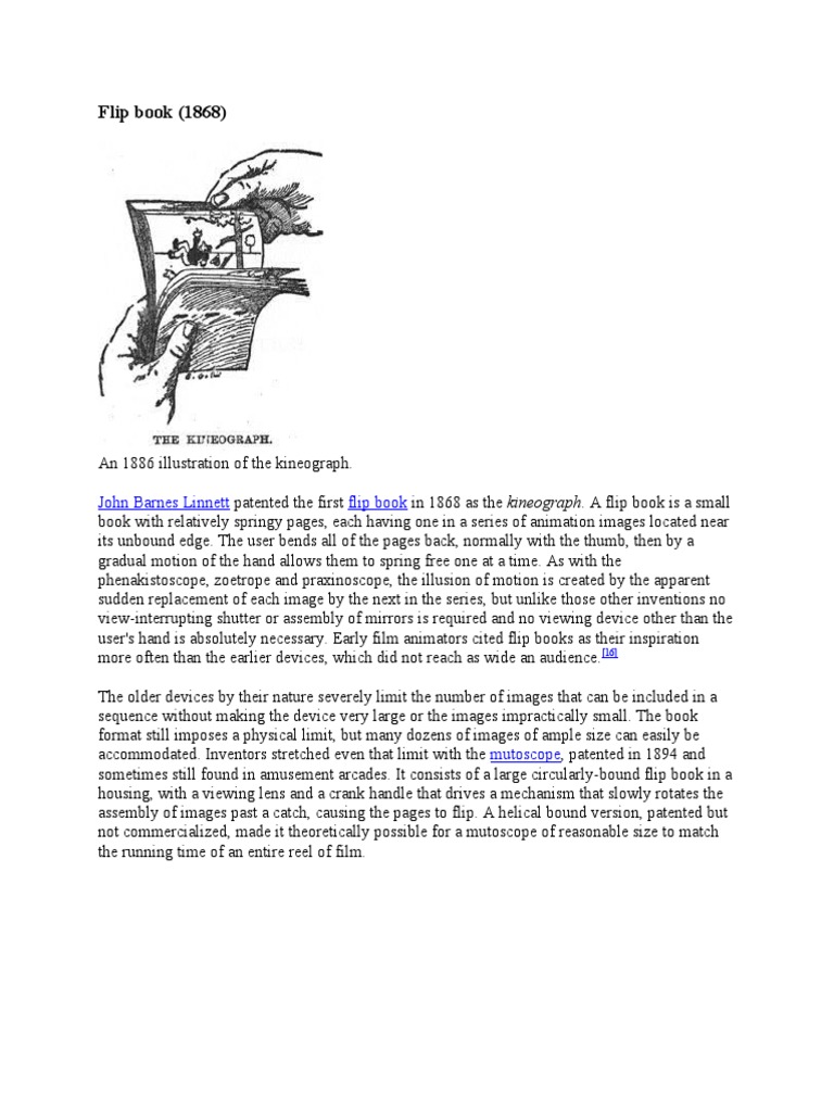 John Barnes Linnett Flip Book | PDF | Animation
