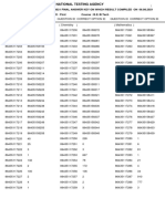 Jee (Main) Session - 3, 2021 Final Answer Key On Which Result Compiled On 06.08.2021