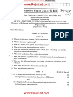 086 - ME8094, ME6703 Computer Integrated Manufacturing Systems - ME6703 May June 2018 Question paper