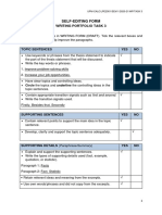 Self-Editing Form: Writing Portfolio Task 3