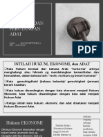 Hukum Ekonomi Adat