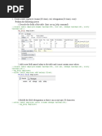 Exercise 1: DDL Commands: SP - Help