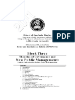 Theories of Governance and New Public Management