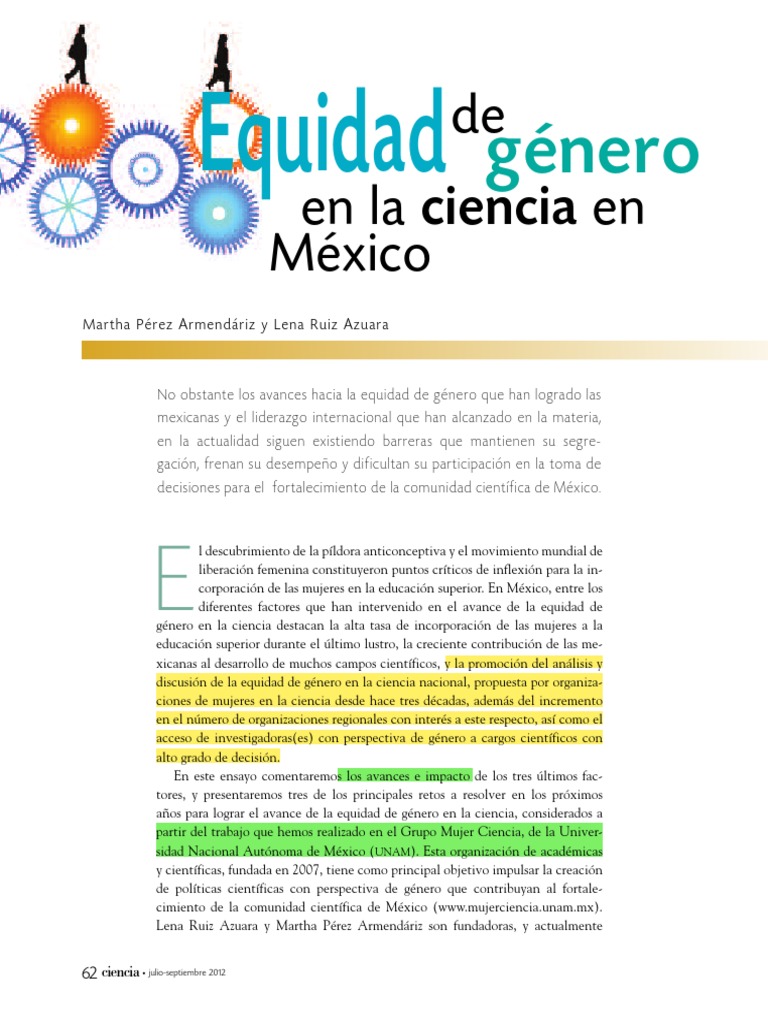 Avances en Equidad de Género en Ciencia | PDF | México | Igualdad de género