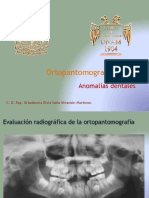 Ortopantomografía evalucación anomalías dentales