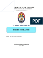 Taller de Grado Ii