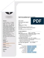 Muhammad Umer: Profile Education