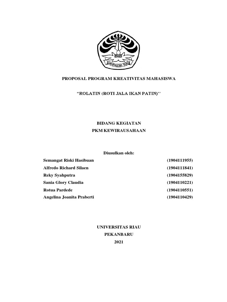 Proposal PKM-K Kelompok 2 IK B | PDF