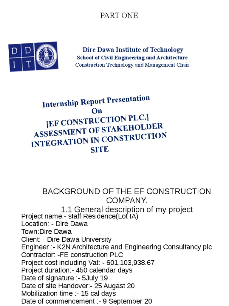 FE Construction Project Overview in Dire Dawa | PDF | Concrete ...
