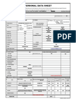 CS Form No. 212 Personal Data Sheet